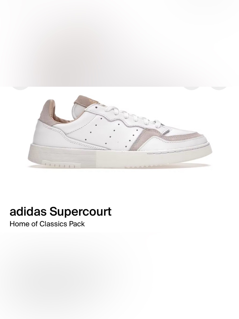 adidas Supercourt White with Beige Accents